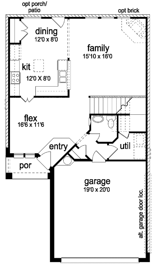 Architectural House Design - Traditional Floor Plan - Main Floor Plan #84-651