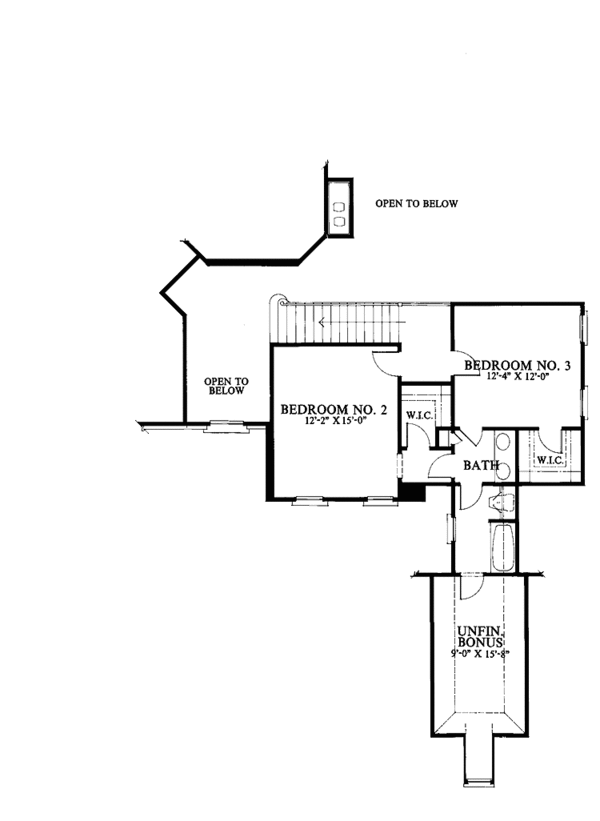 House Plan Design - European Floor Plan - Upper Floor Plan #429-231