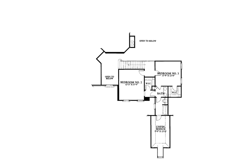 Home Plan - Floor Plan - Upper Floor 1 for European House Plan #429-231 - 3 bed, 2.5 bath