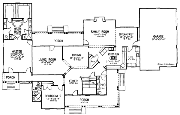 House Blueprint - Country Floor Plan - Main Floor Plan #952-231
