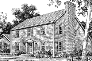 Home Plan - Colonial Exterior - Front Elevation Plan #456-115