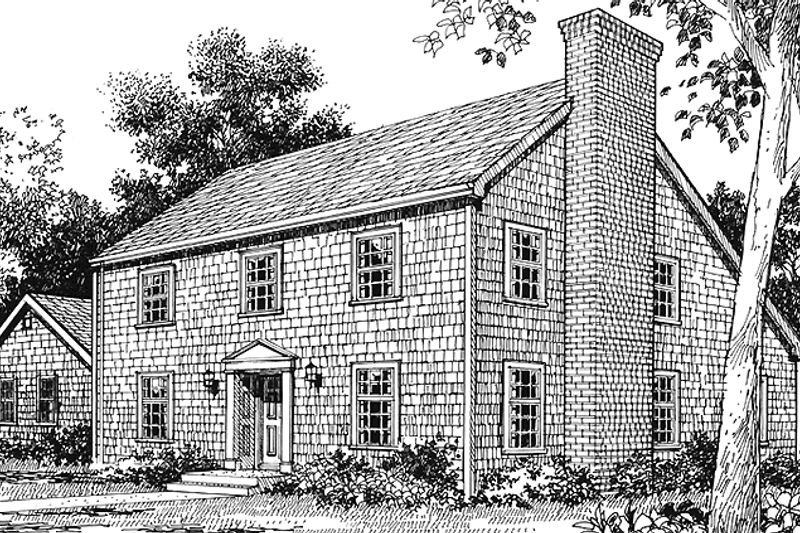 Home Plan - Colonial Exterior - Front Elevation Plan #456-115