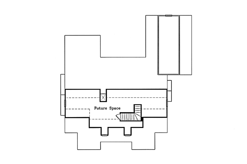 House Blueprint - Floor Plan - Upper Floor for Country House Plan #985-16 - 3 bed, 2 bath