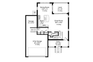 Floor Plan - Main Floor for Beach House Plan #938-108 - 3 bed, 2.5 bath