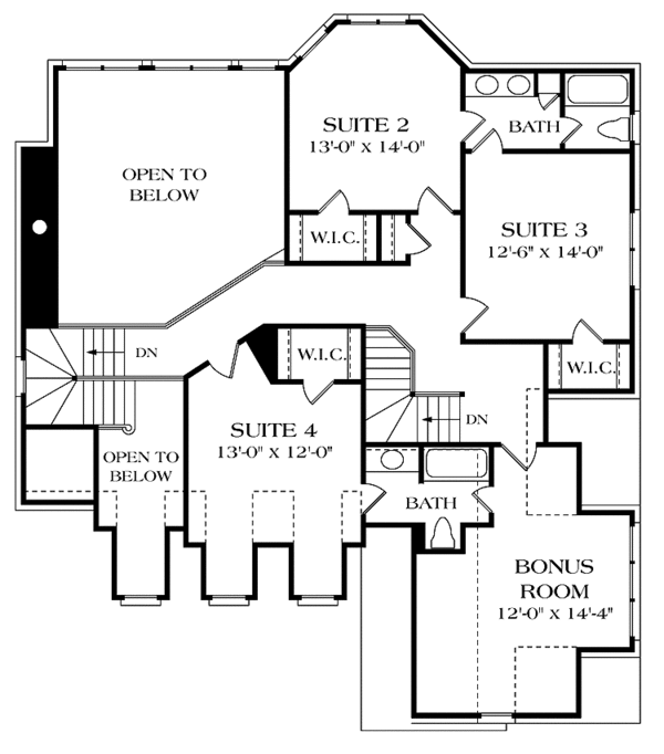 Dream House Plan - Country Floor Plan - Upper Floor Plan #453-297