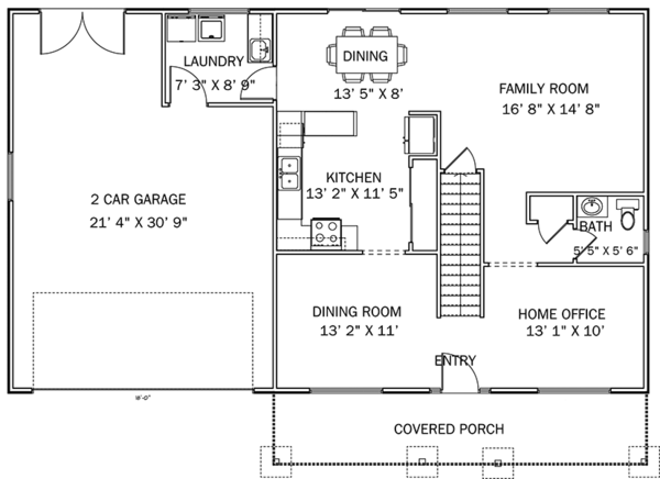 Home Plan - Traditional Floor Plan - Main Floor Plan #1060-33