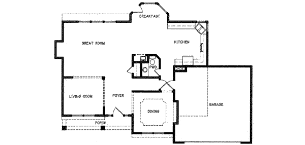 Traditional Floor Plan - Main Floor Plan #6-107