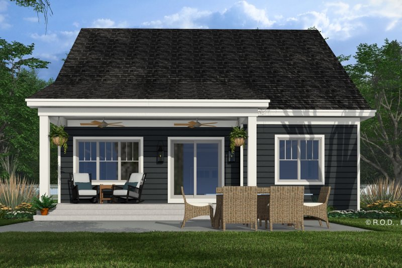 House Design - Exterior - Rear Elevation for Bungalow House Plan #51-1286 - 3 bed, 3.5 bath