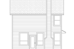 Exterior - Rear Elevation for Colonial House Plan #84-544 - 3 bed, 2.5 bath