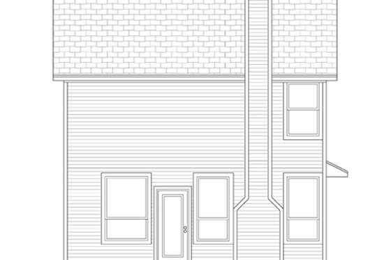 Exterior - Rear Elevation for Colonial House Plan #84-544 - 3 bed, 2.5 bath