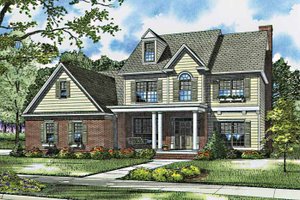 European Exterior - Front Elevation Plan #17-2762