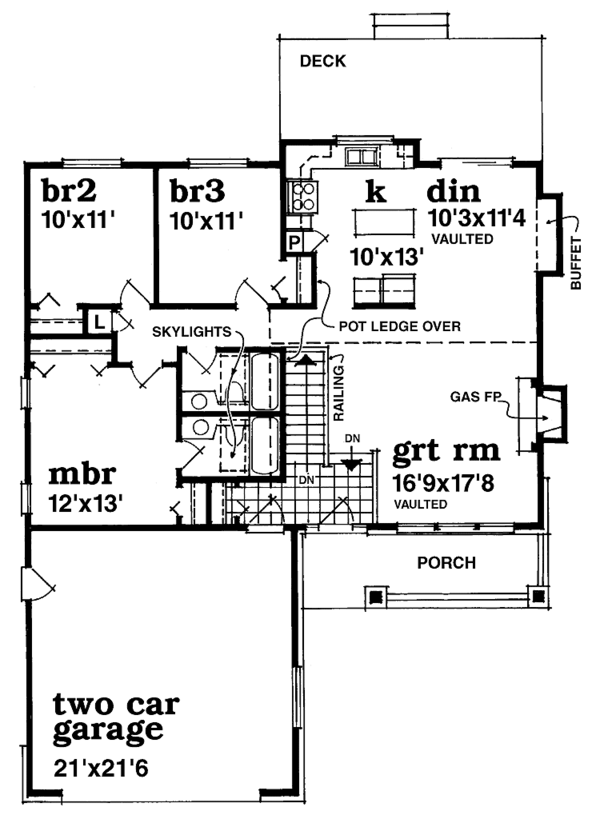 House Plan Design - Craftsman Floor Plan - Main Floor Plan #47-935