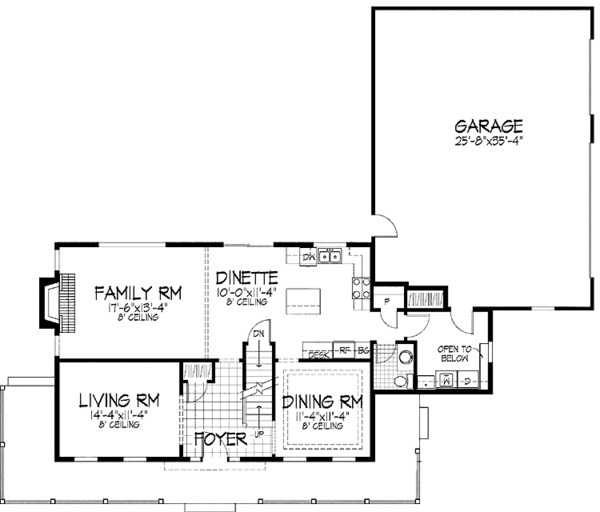 House Plan Design - Country Floor Plan - Main Floor Plan #51-732