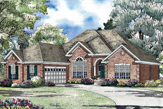 Exterior - Front Elevation 3 for Ranch House Plan #17-3023 - 4 bed, 2 bath