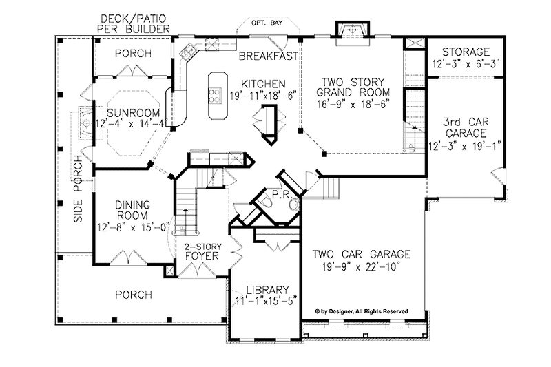 Dream House Plan - Floor Plan - Main Floor for Traditional House Plan #54-321 - 4 bed, 3.5 bath