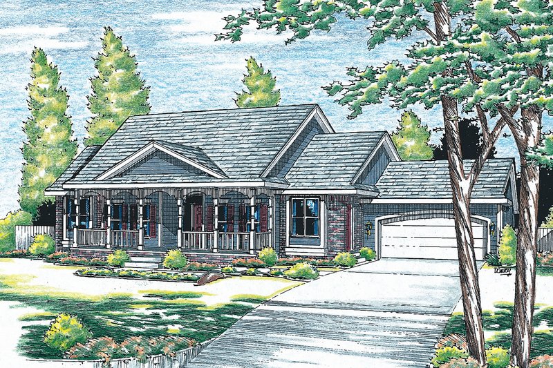 Traditional Style House Plan - 3 Beds 2 Baths 2151 Sq/Ft Plan #20-738