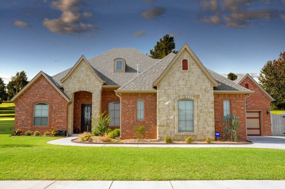 Exterior - Front Elevation for European House Plan #65-525 - 3 bed, 2 bath