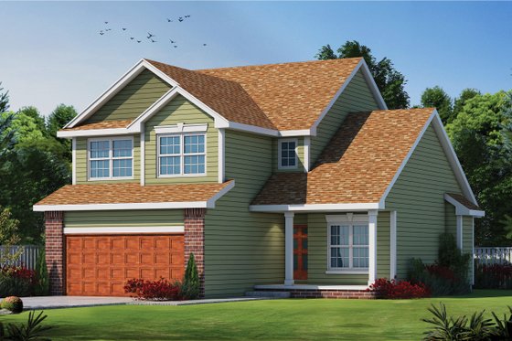 Exterior - Front Elevation 4 for Traditional House Plan #20-2087 - 3 bed, 2.5 bath