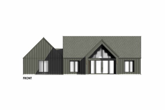 Exterior - Front Elevation 7 for Ranch House Plan #1096-112 - 3 bed, 2 bath