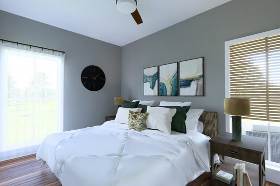Interior - Bedroom for Traditional House Plan #44-223 - 2 bed, 1 bath