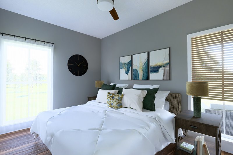 House Plan Design - Interior - Bedroom for Traditional House Plan #44-223 - 2 bed, 1 bath