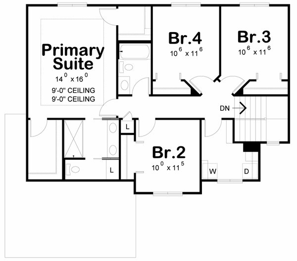 Dream House Plan - Floor Plan - Other Floor for Farmhouse House Plan #20-2652 - 4 bed, 2.5 bath