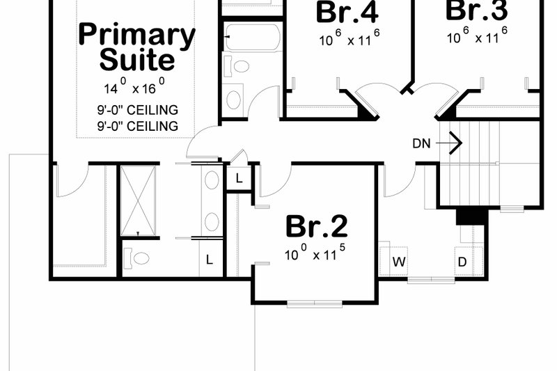 Dream House Plan - Floor Plan - Other Floor for Farmhouse House Plan #20-2652 - 4 bed, 2.5 bath