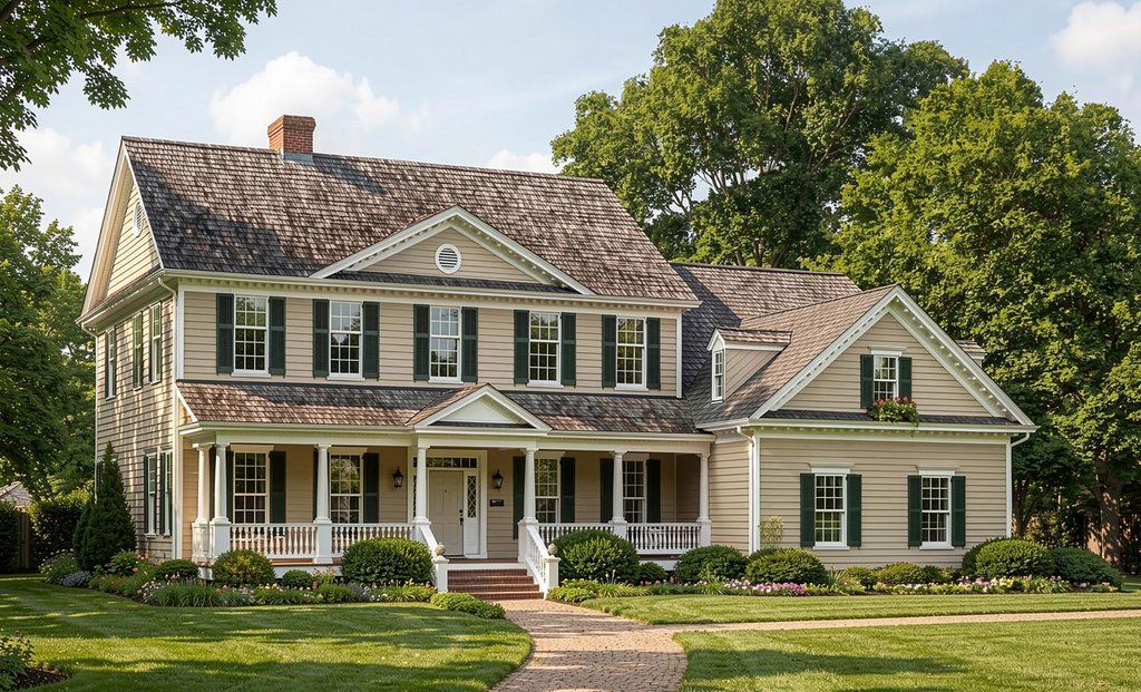 Exterior - Front Elevation 2 for Country House Plan #137-150 - 4 bed, 3.5 bath