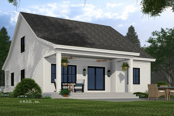 Exterior - Rear Elevation for Farmhouse House Plan #51-1285 - 3 bed, 3.5 bath
