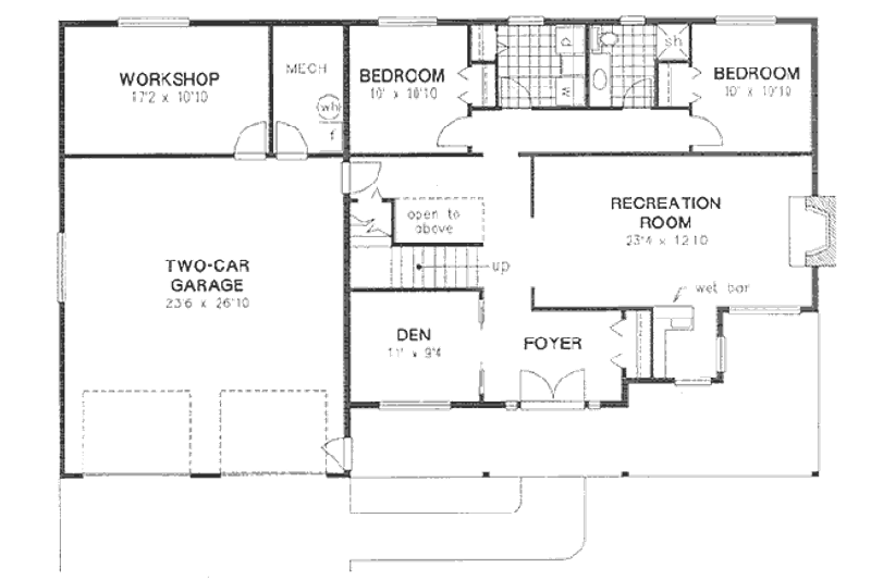Dream House Plan - Floor Plan - Lower Floor for Traditional House Plan #18-9008 - 5 bed, 3 bath