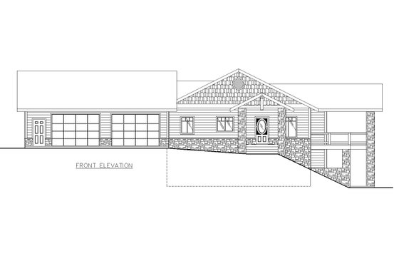 Exterior - Front Elevation 3 for Craftsman House Plan #117-1009 - 3 bed, 2.5 bath