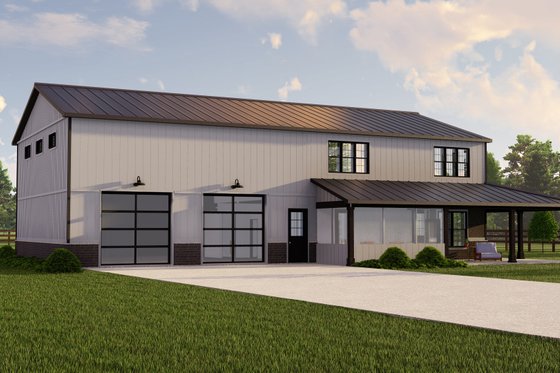 Barndominium Floor Plan with Coffee Bar