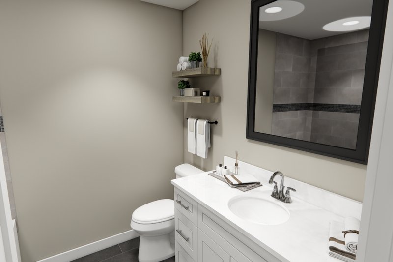 Architectural House Design - Interior - Bathroom 2 for Farmhouse House Plan #51-1404 - 3 bed, 2 bath