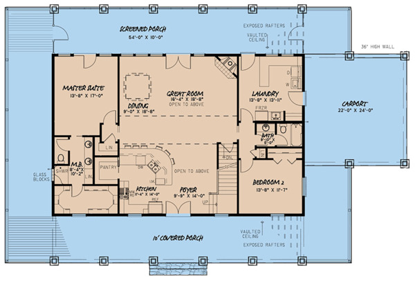 Home Plan - Country Floor Plan - Main Floor Plan #923-126