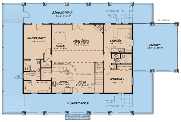 House Design - Country Floor Plan - Main Floor Plan #923-126