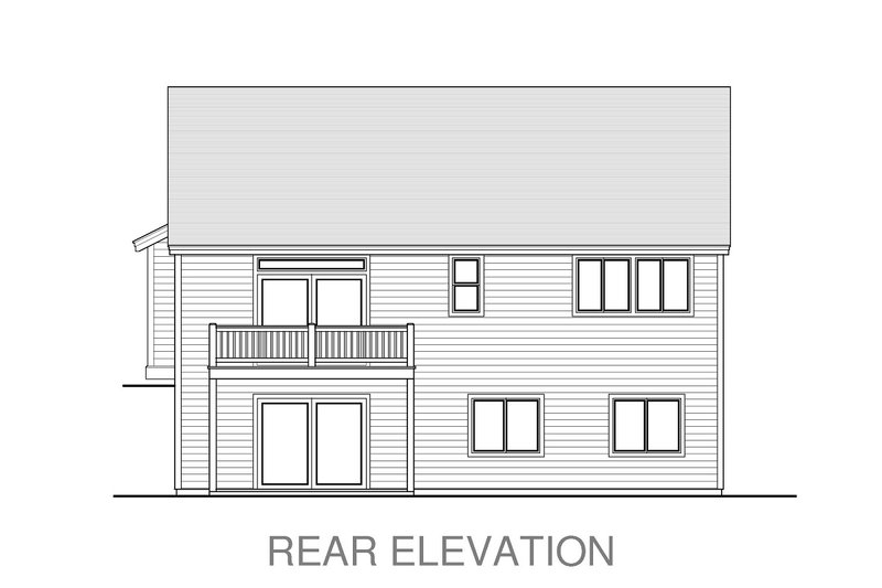 Architectural House Design - Exterior - Rear Elevation for Craftsman House Plan #53-584 - 3 bed, 2.5 bath