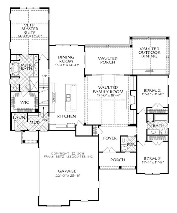 Country Floor Plan - Main Floor Plan #927-986