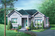 European Style House Plan - 2 Beds 1 Baths 996 Sq/Ft Plan #25-1019 