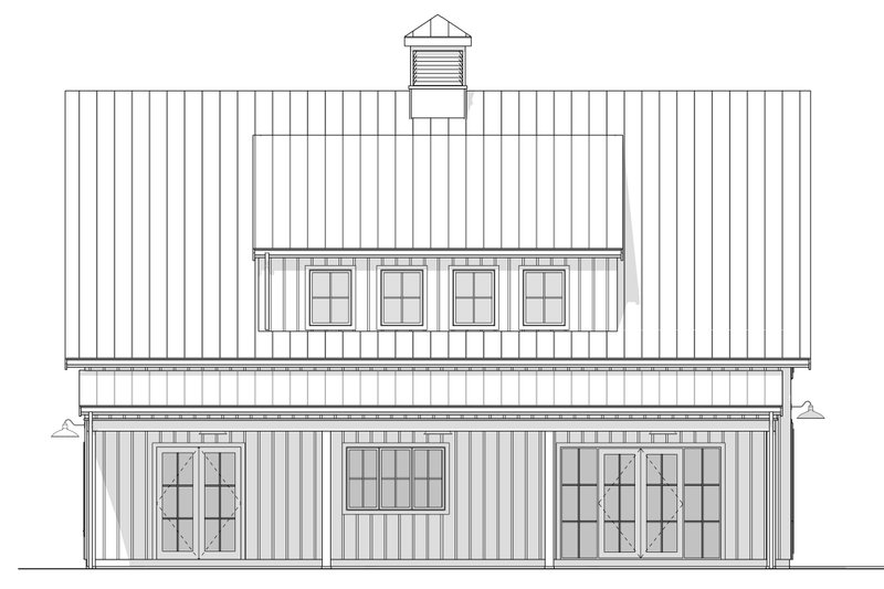 House Blueprint - Exterior - Other Elevation 2 for Barndominium House Plan #1114-72 - 4 bed, 2.5 bath