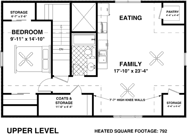 Barndominium Floor Plan - Upper Floor Plan #56-575