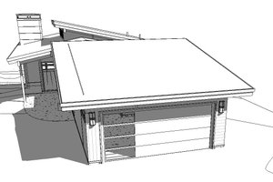 Exterior - Rear Elevation for Modern House Plan #895-120 - 3 bed, 2 bath