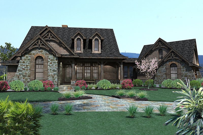 Home Plan - Mountain lodge craftsman style home by David Wiggins 1,700 sft