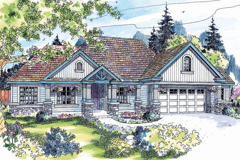 Dream House Plan - Craftsman Exterior - Front Elevation Plan #124-643