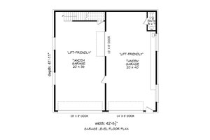 Floor Plan - Main Floor for Country House Plan #932-270, 0 bath