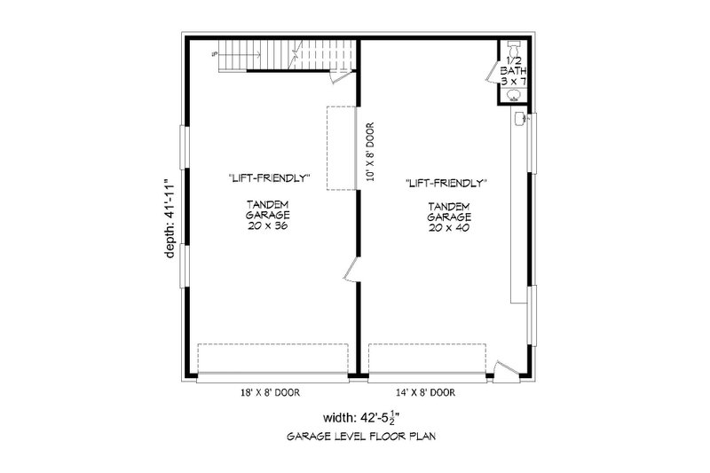 Home Plan - Floor Plan - Main Floor for Country House Plan #932-270, 0 bath