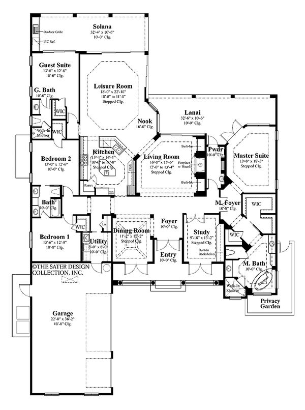 House Design - Mediterranean Floor Plan - Main Floor Plan #930-23