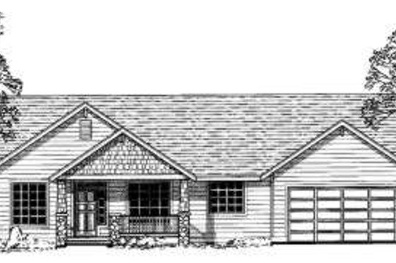 Exterior - Front Elevation for Traditional House Plan #303-311 - 3 bed, 2 bath