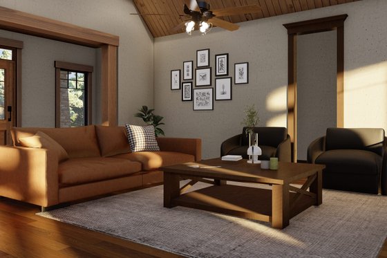 Interior - Family Room 3 for European House Plan #17-2222 - 3 bed, 2 bath