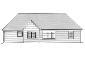 Exterior - Rear Elevation for Traditional House Plan #46-469 - 3 bed, 2 bath
