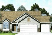 Traditional Style House Plan - 2 Beds 2 Baths 1112 Sq/Ft Plan #58-168 